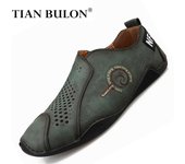 Zapatos casuales de verano para hombre, mocasines de cuero de lujo con agujeros, zapatillas transpirables para hombre, mocasines de diseñador para hombre, zapatos para hombre 46