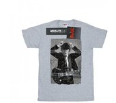 AC/DC Camiseta con foto envejecida de Angus Young para hombre M blanco
