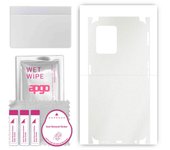apgo Protective Skin Sticker for the back+sides compatible with Realme 9 Pro, Full Wrap Film, Foil, Vinyl - Pattern Matte Transparent