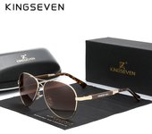 KINGSEVEN, nueva tendencia, gafas de sol polarizadas de aleación de titanio de calidad para hombre, gafas de sol para mujer, gafas de espejo de piloto, gafas de sol M