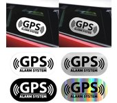 Pegatina de alarma de seguimiento GPS de 16 x 8 cm, calcomanía de sistema de alarma multicolor, pegatina de advertencia reflectante 1