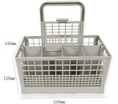 Cesta universal para lavavajillas Cubiertos Geschirr Repuesto de cesta para lavavajillas gris