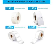 Etiquetas adhesivas de papel térmico compatibles con Dymo LabelWriter 450 Turbo (varios tamaños) 450, 11352, 11353, 11354 y 11355 (LW) 1Roll  11355 labels