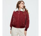 Astrid Chaquetas de mujer Abrigo de talla grande corto de invierno para prendas de vestir cortas de moda XL