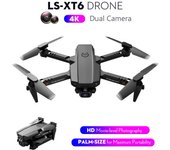 LS-XT6 RC Drone con cámara 4K Cámara Track Flight Sensor de gravedad Gesto Foto Video Altitud Hold No Camera 1 Battery negro