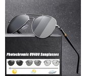 Gafas de sol fotocromáticas polarizadas clásicas para hombre y mujer, gafas de sol de aviador a la moda para exteriores, gafas Retro masculinas Uv400 para conducir