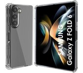 Funda Phonillico® para Samsung Galaxy Z FOLD 6, a prueba de golpes, silicona suave, transparente