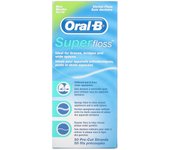 Oral-B, Super Floss, menta, 50 hilos dentales precortados