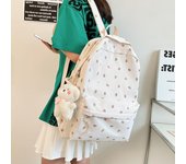 Mochila suave con diseño floral para estudiantes: Mochila fresca para estudiantes de primaria, secundaria, universidad y primaria estilo bosque.