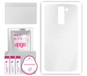 apgo Ultra Clear Protective Skin Sticker for the back compatible with LG K8, Wrap Film, Hydrogel Film, Flexible, Soft TPU with positioning layer easy