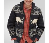 Suéter vintage informal para hombre, cárdigan de punto con cremallera, suéter de manga larga, suéteres para hombre, chaqueta de punto de otoño e invierno con frente abierto, prendas de vestir exteriores M negro