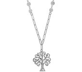 Les Trésors De Lily [R4966] - Collier Argent artisanal 'Cléopatra' argenté (rhodié) - 20x20 mm (arbre de vie)