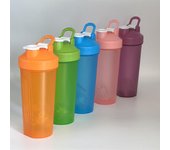 Botella coctelera de proteína de 600Ml, vaso batidor de proteína en polvo para gimnasio, coctelera a escala, botella de agua portátil, taza para granizado 8