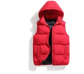 Chaleco de invierno cálido de alta calidad para hombre: chaqueta gruesa y holgada 2XL rojo