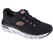 Skechers Arch Fit Glide-Step-Top Glory, Zapatillas Negras Mujer 37 negro