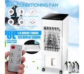 Ventilador de aire acondicionado de 220V 50HZ, ventilador enfriador, humidificador de hielo, aire acondicionado de refrigeración potente, enfriador de viento para verano + 4 Uds. De cristal de hielo