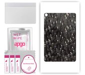 apgo Protective Skin Sticker for the back compatible with Huawei MatePad SE, Wrap Film, Foil, Vinyl - Pattern Carbon Black Pixel