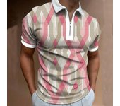 Polo de manga corta para hombre, ropa de golf con estampado de cuello polo, polos informales para hombre M