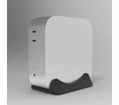 Soporte vertical para impresión 3D que ahorra espacio de almacenamiento para accesorios de Mac Mini M4 Pro 2024 naranja