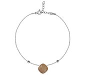 Les Trésors De Lily [R3017] - Bracelet Argent 'Meghan' pierre de lune rose argenté (rhodié) - 8 mm