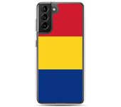 Coque Téléphone - Samsung - Galaxy S21 Ultra - Drapeau Roumanie - Souple - Multicolore