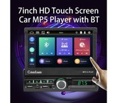 Radio de coche universal 1 din Android Auto Carplay Autoradio WIFI Gps Navi Android 7 '' Reproductor multimedia con pantalla retráctil manual carplay