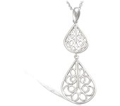 Les Trésors De Lily [L1297] - Pendentif Argent 'Carmen' argenté (rhodié) - 32x14 mm plata