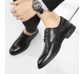 Zapatos planos de cuero de moda para hombre, zapatos casuales de verano para hombre, zapatos Oxford de alta calidad, mocasines de marca de lujo para hombre, zapatos de oficina. 38 negro