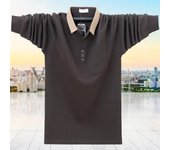 Polos de golf de manga larga para hombre, camisas deportivas informales con cuello de viaje, polos de trabajo de negocios ligeros y transpirables para hombre, camisetas de primavera y otoño M borgoña