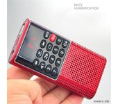 L-328 Multifuncional Mini Radio FM Altavoz portátil Grabadora Reproductor de MP3 con pantalla LED Soporte Tarjeta TF AUX USB Recargable negro