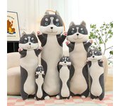 Almohada de gato larga kawaii, juguete de peluche de gato, muñeco de peluche, almohada suave para dormir, linda almohada, decoración del hogar, regalo de cumpleaños para niñas 70cm