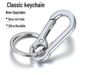 Llavero de coche de acero inoxidable para hombre Keychain + Ring