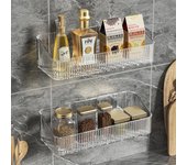 Estante de almacenamiento de cosméticos montado en la pared, sin necesidad de orificios, estante de esquina de plástico para pared, organizador de accesorios de baño A