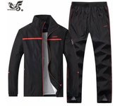 Chándal informal de manga larga para hombre, conjunto de chaqueta y pantalones deportivos para correr, ropa deportiva para trail L