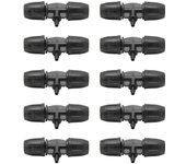 10 piezas de conector en T reductor de 8/11 a 4/7 con hebilla para tubería atomizadora de riego de jardín.