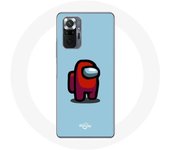 Coque pour Xiaomi Redmi Note 10 Pro Among Us jeu vidéo Fond bleu