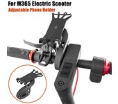 Soporte para teléfono ajustable con rotación de 360 grados para patinete eléctrico Xiaomi M365 Pro Pro2 1S, accesorio antideslizante para teléfono móvil negro