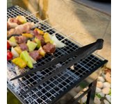 Pinzas para barbacoa, pinzas para leña, pinzas multifuncionales de alta resistencia para parrillas, para acampar en la chimenea