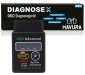 DIAGNOSEX OBD2 Herramienta de Diagnóstico Bluetooth Autoscan KFZ Coche Auto Android Teléfono Móvil PC