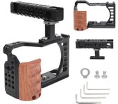 Kit de jaula protectora de aleación de aluminio para cámara de vídeo con empuñadura para Sony A7C