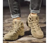 Botas militares tácticas de trabajo para hombre, botas militares de senderismo transpirables, botas de combate ligeras para motocicleta, botas de desierto 40 negro
