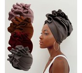 Pañuelo para la cabeza de otoño e invierno, sombreros de estilo bohemio de moda para mujer, pañuelos para la cabeza indios negro