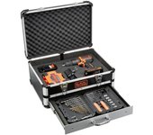 Taladro Percutor Inalámbrico BLACK+DECKER 18V (Entregado con 2 Baterías 2.0 Ah + 80 accesorios + estuche metálico) - BDC718AS2F-QW