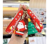Llavero y adorno premium de Papá Noel: colgante festivo para coche y bolso para Navidad. Single OPP Bag Packaging