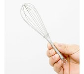 Batidor de mano de acero inoxidable, nuevo, batidor de huevos, utensilios de cocina plata