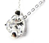 Altesse [F7110] - Collier argent 'Love Sweet Love' Blanc blanco