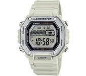 Casio Reloj de cuarzo con correa de resina blanca digital estándar MWD-110H-8AV 100M para hombre gris
