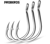 10 unids/bolsa gancho de placa de hierro de vibración lenta con púa de acero alto en carbono gancho único mar pesca barco gancho de pesca con agujero gancho de pescado 1/0#(10pcs)