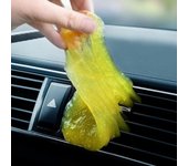 Pegamento para limpieza de teclados de ordenador Aspiradora portátil Pegamento suave Salida de aire interior del coche Barro limpiador de cristales 1PCS amarillo