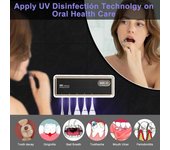 Portacepillos de dientes de pared de gran capacidad, multiusos, recargable, desinfectante UV, cepillo de dientes eléctrico blanco